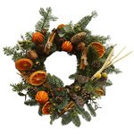 Рождественский венок из живых еловых веток и сушеных апельсинов в Санкт-Петербурге - Фотография 1