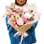 Букет цветов: пионы, альстромерия, маттиола, гвоздика, лизиантус, эвкалипт, колоски в Санкт-Петербурге - Фотография 3 Букет цветов: пионы, альстромерия, маттиола, гвоздика, лизиантус, эвкалипт, колоски в Санкт-Петербурге - Фотография 3