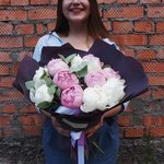 Букет розовых и белых пионов в Санкт-Петербурге - Фотография 1 Букет розовых и белых пионов в Санкт-Петербурге - Фотография 1
