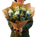 Букет с колосьями пшеницы, колючками эрингиума и маттиолой в Санкт-Петербурге - Фотография 2