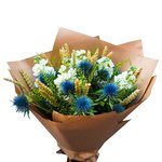 Букет с колосьями пшеницы, колючками эрингиума и маттиолой в Санкт-Петербурге - Фотография 3