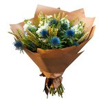 Букет с колосьями пшеницы, колючками эрингиума и маттиолой в Санкт-Петербурге - Фотография 1