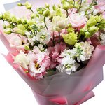 Букет Данелия: лизиантус и маттиола в Санкт-Петербурге - Фотография 3