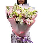 Букет Данелия: лизиантус и маттиола в Санкт-Петербурге - Фотография 4