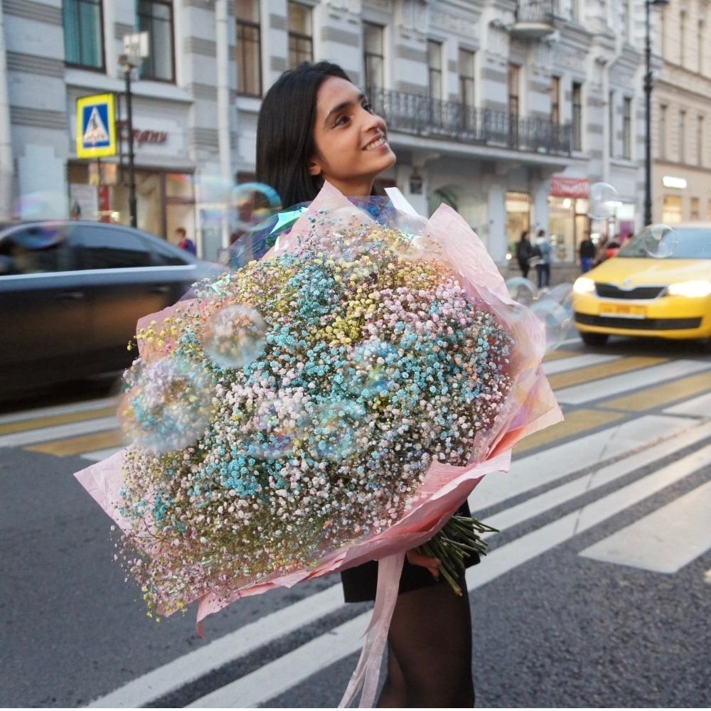 Лоллипоп: радужная гипсофила в Санкт-Петербурге