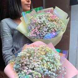 Букет «Маленький Лоллипоп: радужная гипсофила» Букет «Маленький Лоллипоп: радужная гипсофила»