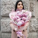 Тайное свидание: хризантемы Момоко и лиловая маттиола - Фотография 5