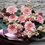 Букет цветов Флирт: герберы помпони, маттиола и эвкалипт с доставкой в Санкт-Петербурге - Фотография 13