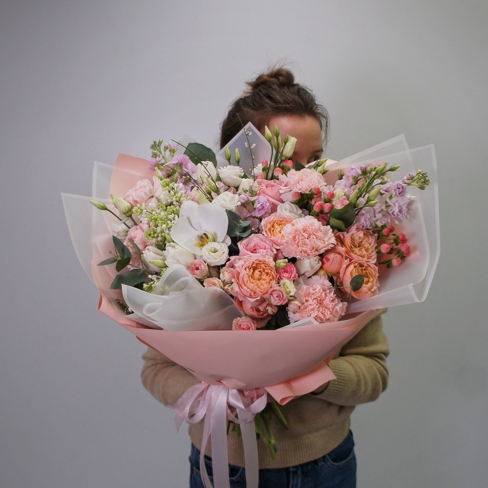 Пион-букет: нежный букет цветов за 15290