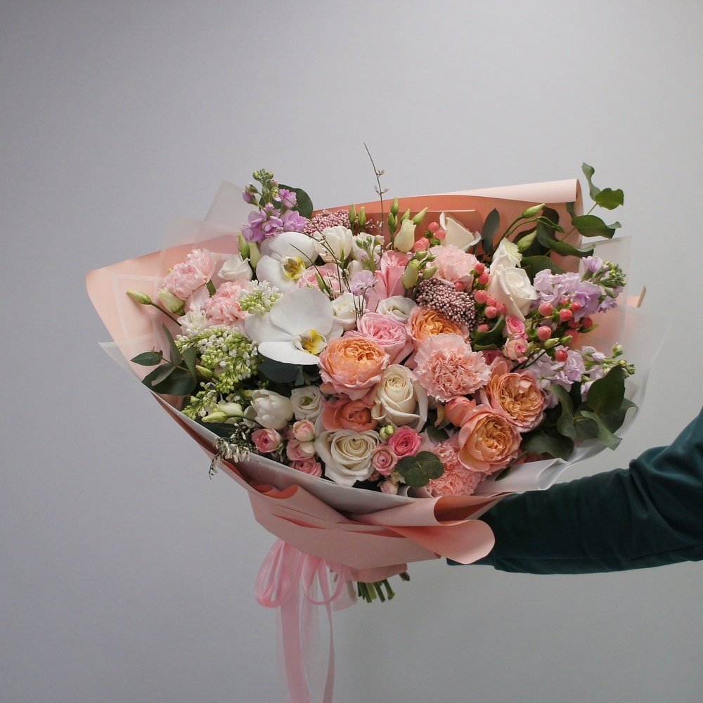 Пион-букет: нежный букет цветов за 20190