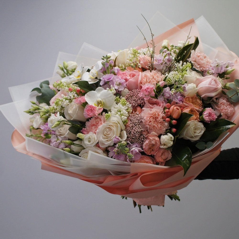 Пион-букет: нежный букет цветов за 27790