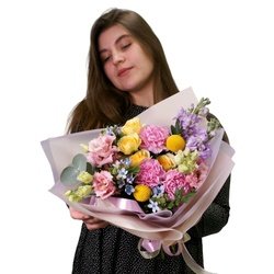 Букет Цветочный улёт: яркий букет цветов за 7355