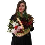 Баскета: корзина с цветами за 4590 в Санкт-Петербурге - Фотография 4