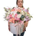 Боска: цветы в шляпной коробке за 18590. Доставка цветов круглосуточно. Сана-Петербург - Фотография 8