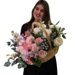 Баскета: корзина с цветами за 9490 в Санкт-Петербурге - Фотография 2