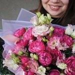 Этим летом: дуо-букет пионовидных роз и кружевной эустомы в Санкт-Петербурге - Фотография 5