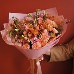 Букет для директора школы в персиковых оттенках в Санкт-Петербурге - Фотография 3