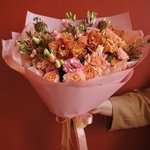 Букет для директора школы в персиковых оттенках в Санкт-Петербурге - Фотография 7