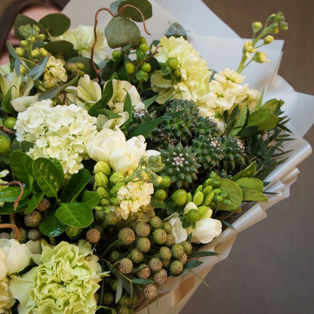 Эйриезская долина: тропический кактус, ветви карелиуса и южноафриканская бруния