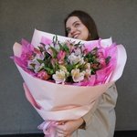 Альстромерии недорого: микс розовых и белых. Букет с доставкой в Санкт-Петербурге - Фотография 6