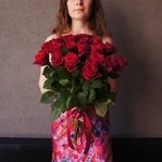 Красные розы недорого: 25 цветков, высота 50 см. Цветы по акции. Доставка круглосуточно в СПб. Санкт-Петербург розы недорого - Фотография 6