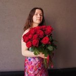 Красные розы недорого: 25 цветков, высота 50 см. Цветы по акции. Доставка круглосуточно в СПб. Санкт-Петербург розы недорого - Фотография 5