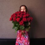 Красные розы недорого: 25 цветков, высота 50 см. Цветы по акции. Доставка круглосуточно в СПб. Санкт-Петербург розы недорого - Фотография 3