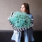 Бирюзовая гипсофила: воздушный букет недорого в Санкт-Петербурге - Фотография 4