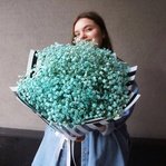 Бирюзовая гипсофила: воздушный букет недорого в Санкт-Петербурге - Фотография 5