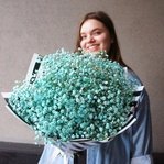 Бирюзовая гипсофила: воздушный букет недорого в Санкт-Петербурге - Фотография 2
