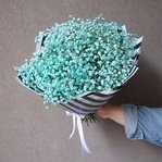 Бирюзовая гипсофила: воздушный букет недорого в Санкт-Петербурге - Фотография 1