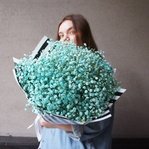 Бирюзовая гипсофила: воздушный букет недорого в Санкт-Петербурге - Фотография 6