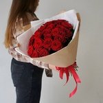 Букет красных роз: 25 цветков с оформлением недорого в Санкт-Петербурге - Фотография 9