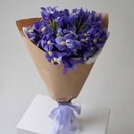 Букет синих ирисов: 15 цветков с оформлением недорого в Санкт-Петербурге - Фотография 4