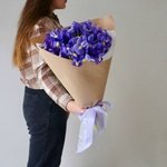 Букет синих ирисов: 15 цветков с оформлением недорого в Санкт-Петербурге - Фотография 8