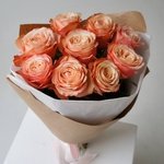 Пионовидные розы Кахала: 9 цветков с оформлением в Санкт-Петербурге - Фотография 8