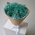 Гипсофила бирюзовая в крафте: 7 цветков недорого в Санкт-Петербурге - Фотография 1