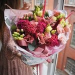 Анна Каренина: целозия, астильба и кружевная эустома (лизиантус) в Санкт-Петербурге. Доставка цветов круглосуточно - Фотография 12