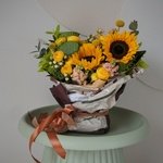 Взволнованная Маргарита: интерьерная композиция в оттенках жёлтого. Доставка цветов в Санкт-Петербурге круглосуточно - Фотография 4 Взволнованная Маргарита: интерьерная композиция в оттенках жёлтого. Доставка цветов в Санкт-Петербурге круглосуточно - Фотография 4