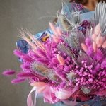 Маленький принц: серебряные листья пальмы, лагурус и гипсофила в Санкт-Петербурге. Сухоцветы с доставкой круглосуточно - Фотография 5