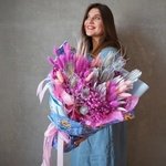 Маленький принц: серебряные листья пальмы, лагурус и гипсофила в Санкт-Петербурге. Сухоцветы с доставкой круглосуточно - Фотография 14