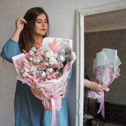 Букет «Мечты Ассоль: коробочки мака, нежные соцветия хлопка и мягкий лагурус» Букет «Мечты Ассоль: коробочки мака, нежные соцветия хлопка и мягкий лагурус»