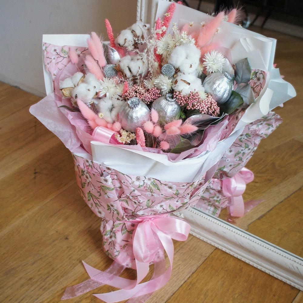 Мечты Ассоль: коробочки мака, нежные соцветия хлопка и мягкий лагурус