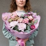 Сладкий пирожок: фактурная хризантема, пионовидная роза и другие цветы в Санкт-Петербурге - Фотография 18