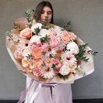 Песчаные замки: пионовидная роза, фактурная гвоздика и сортовая гербера в Санкт-Петербург - Фотография 12