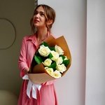 Розы дешево, 9шт. Цвет: белый. Доставка круглосуточно в Санкт-Петербурге - Фотография 4