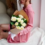 Розы дешево, 9шт. Цвет: белый. Доставка круглосуточно в Санкт-Петербурге - Фотография 6