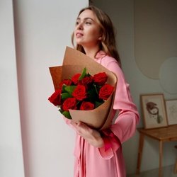 Букет «Розы дешево, 9шт. Цвет: красный» Букет «Розы дешево, 9шт. Цвет: красный»