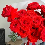 Май Харт: 15 алых роз сорта Нина  в Санкт-Петербурге - Фотография 9