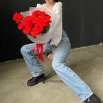 Май Харт: 15 алых роз сорта Нина  в Санкт-Петербурге - Фотография 7